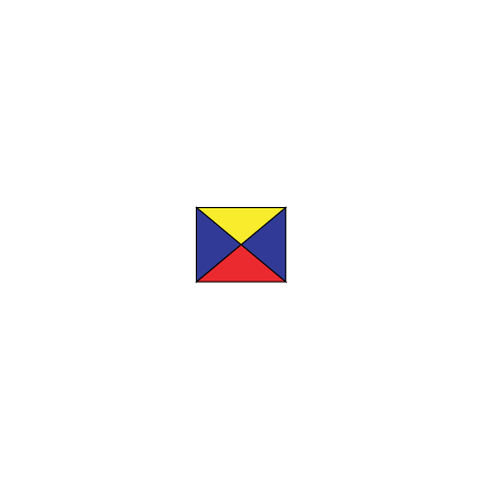 Signalflagga 36 x 30 cm &quot;Z&quot;