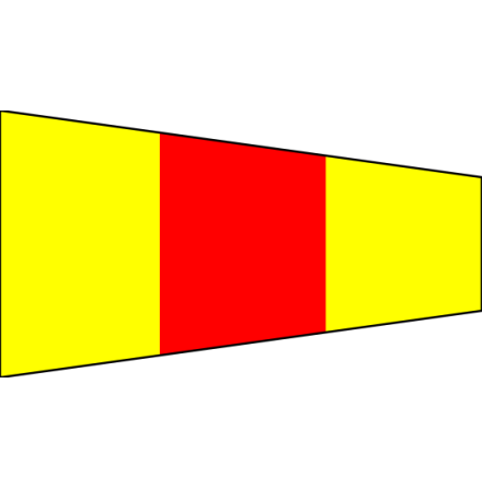 Signal vimpel 75 cm &quot;0&quot;