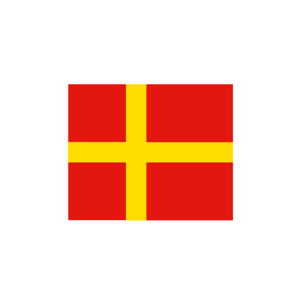 Skåne korsflagga fasad 