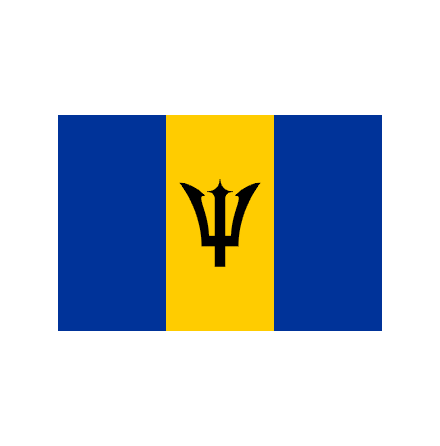 Barbados 16 cm Bordsflagga
