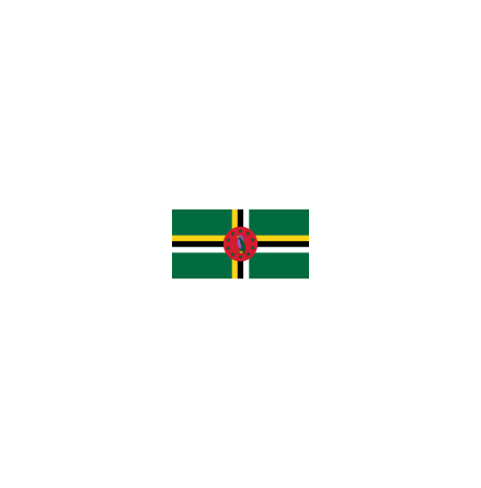 Dominica 16 cm Bordsflagga