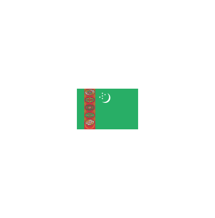 Turkmenistan Bordsflagga 