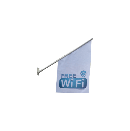 Wifi Fasadflagga 60x40cm tyg