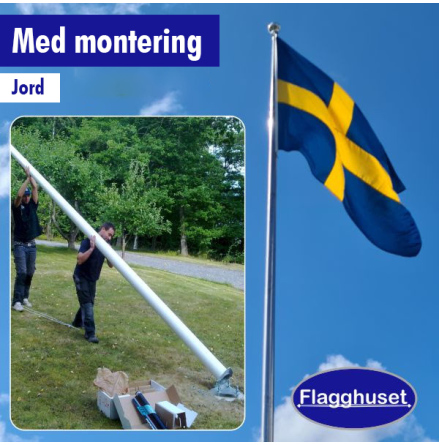 Flaggstng standard - Jordmontering