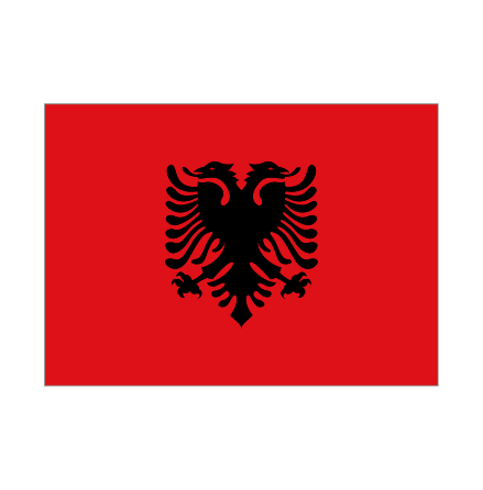 Albanien Fasadflagga