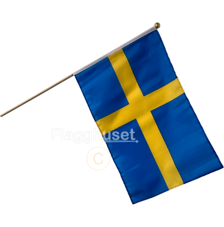 Sverige viftflagga. Tygflagga.
