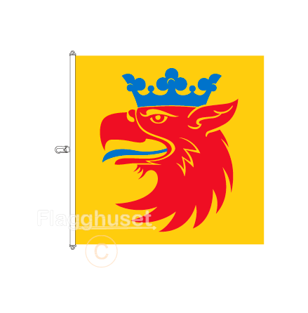 Skne gripen flagga 200x200 cm
