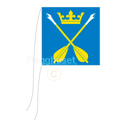 Dalarna bordsflagga 15x15 cm