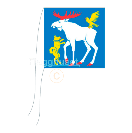 Jmtland bordsflagga 15x15 cm
