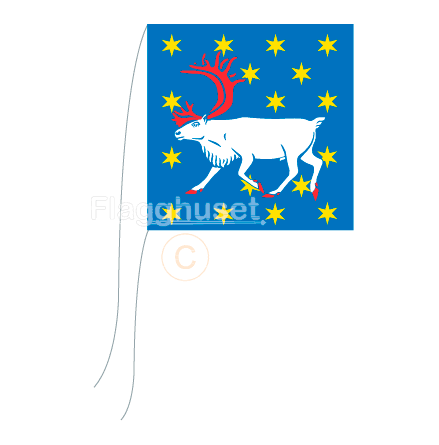 Vsterbotten 15x15 cm Bordsflagga