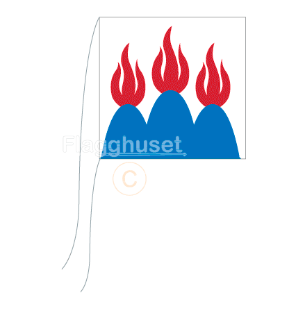 Vstmanland bordsflagga 15x15 cm