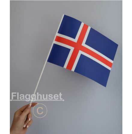 Island pappersflagga 6-pack