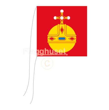 Uppland bordsflagga 15x15 cm