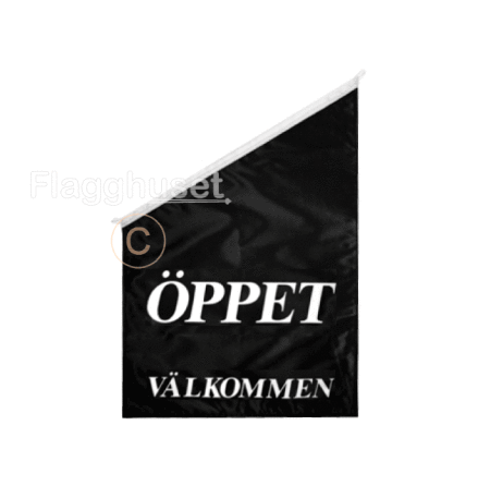 ppet Fasadflagga 60x40cm svart