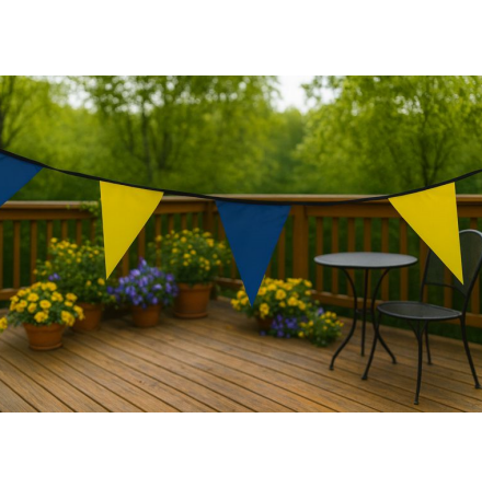 Vimpelspel bl�/gul | 4 m